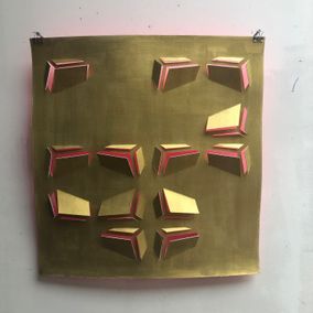 'Gold/Pink - Buenos Aires Blocks Cut
